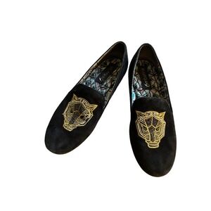 Boutique 9 Women's Suede Leather Rhinestone Loafer Shoes Round Toe Size 7M